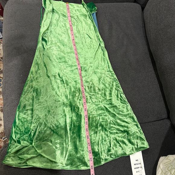 Rat Boa Vaeda Mint Green Velvet Mini Halter Silk Blend Dress Size Small - Picture 12 of 12